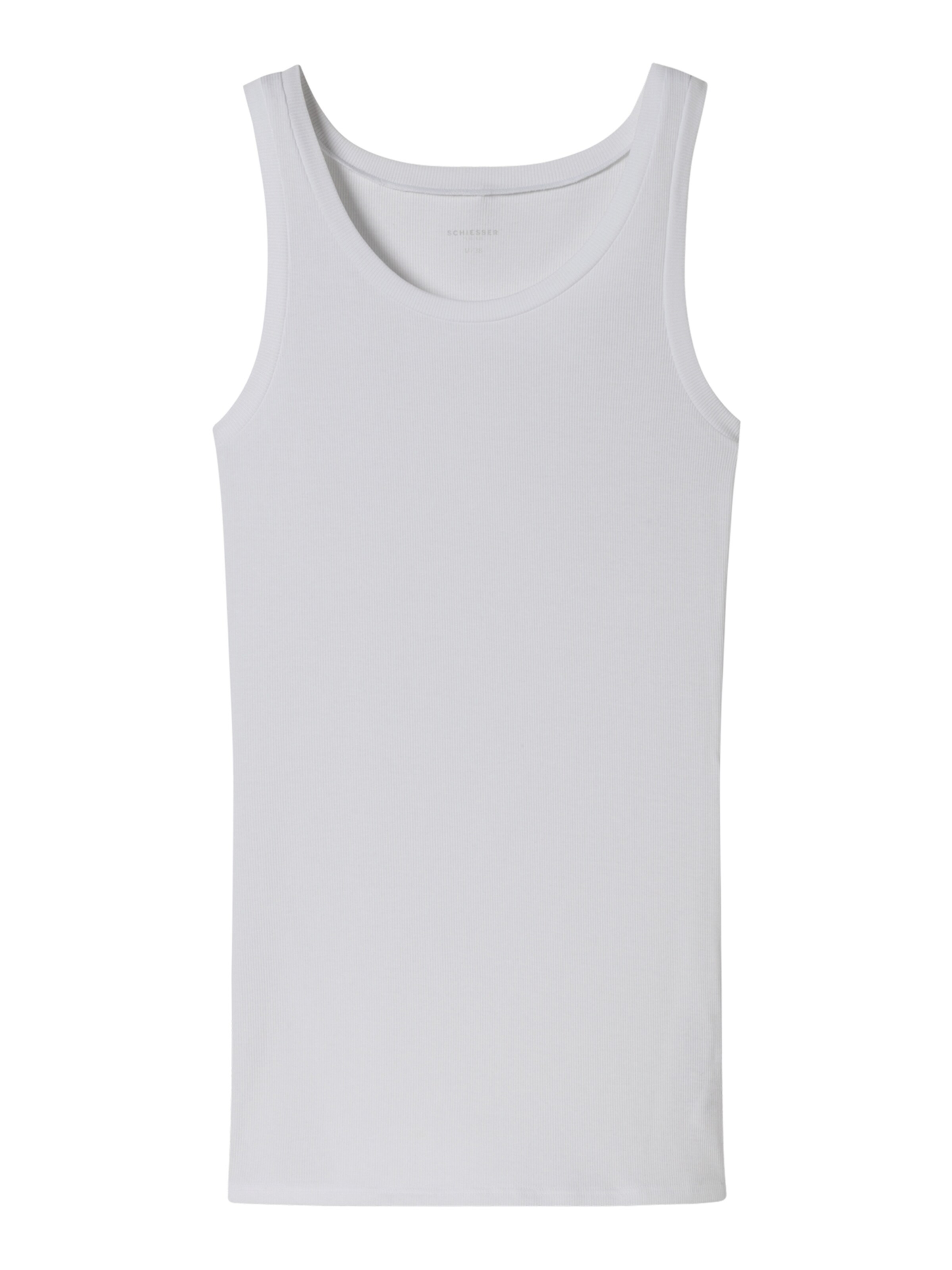 SCHIESSER Tanktop ' Pure Rib ' in Weiß: Vorderseite
