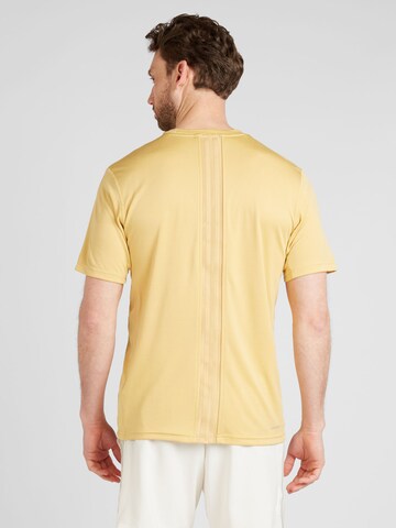 T-Shirt fonctionnel 'HIIT 3S MES' ADIDAS PERFORMANCE en jaune