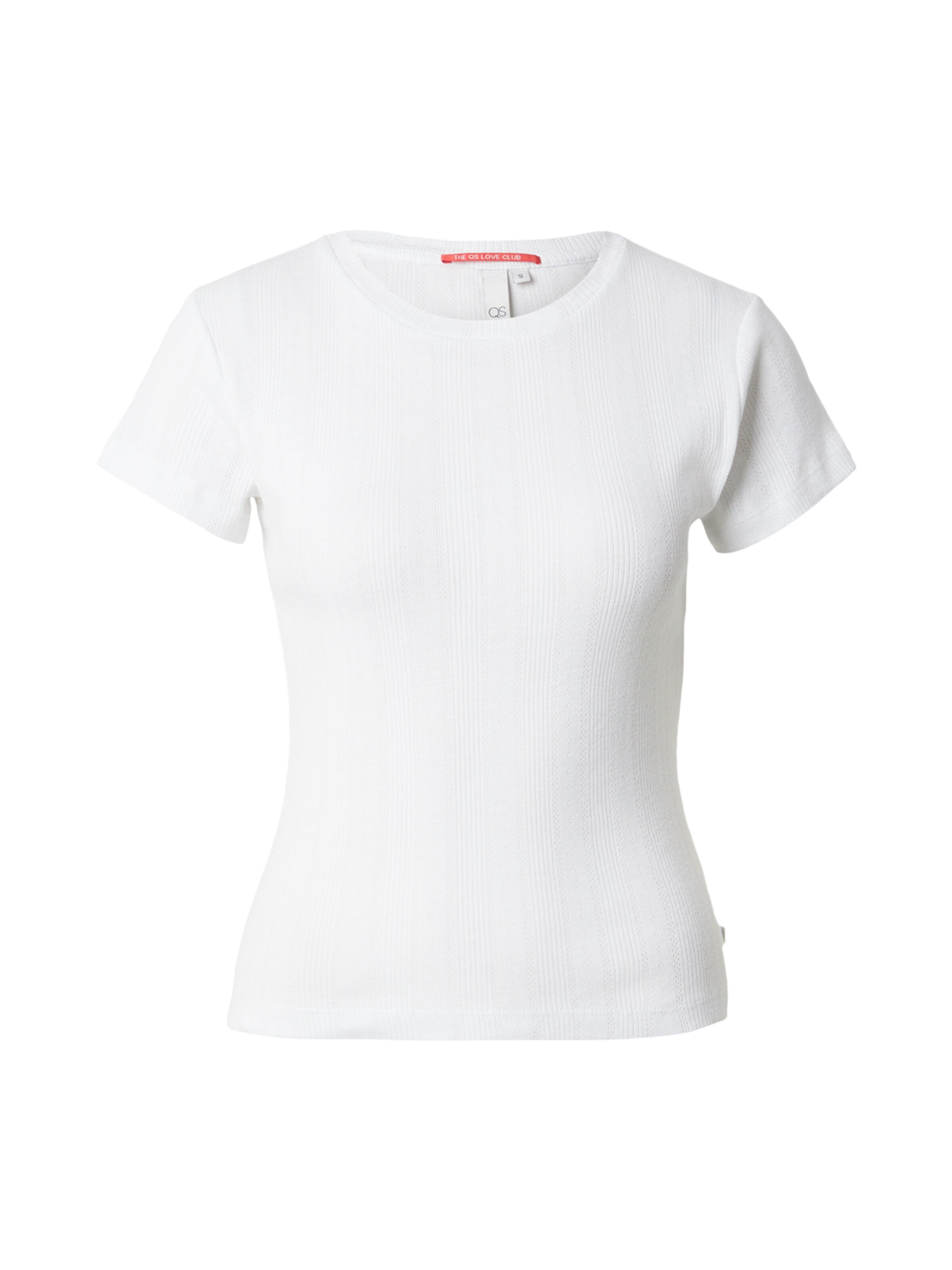 QS T-shirt en L en blanc, Vue avec produit