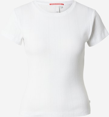 T-shirt QS en blanc : devant