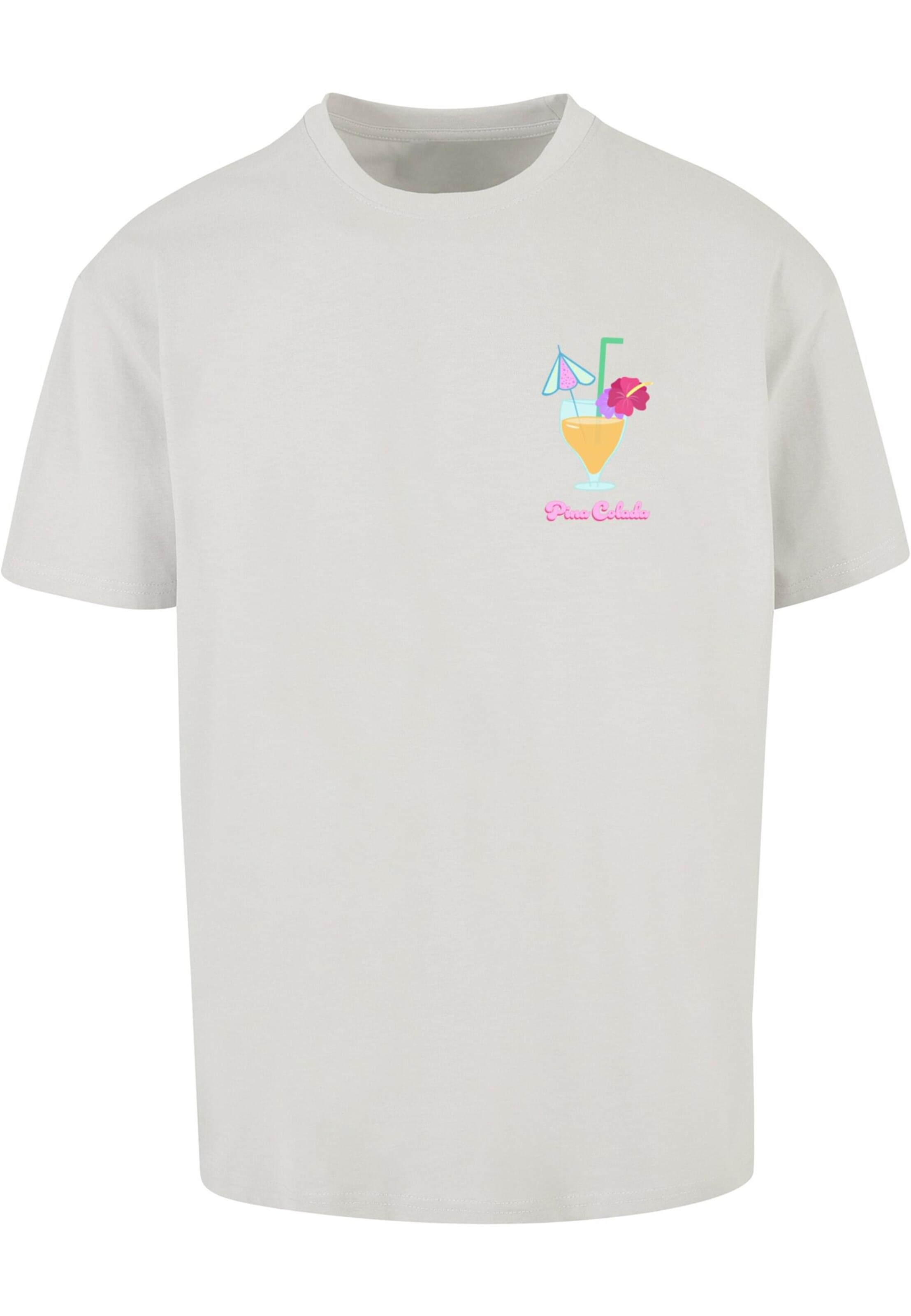 Merchcode Tričko 'Pina Colada' – šedá: přední strana