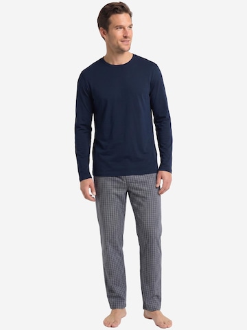 Hanro Pyjama lang 'Night & Day' in Blauw