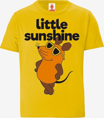 LOGOSHIRT Shirt 'Maus - Little Sunshine' in Yellow: front