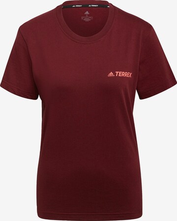 ADIDAS TERREX Funkcionalna majica 'Mountain Fun' | rdeča barva: sprednja stran