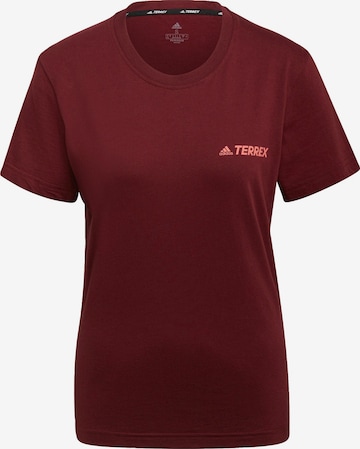 ADIDAS TERREX Functioneel shirt 'Mountain Fun' in Rood: voorkant