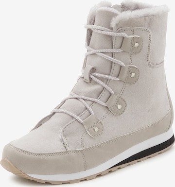 VIVANCE Lace-Up Boots in Grey: front