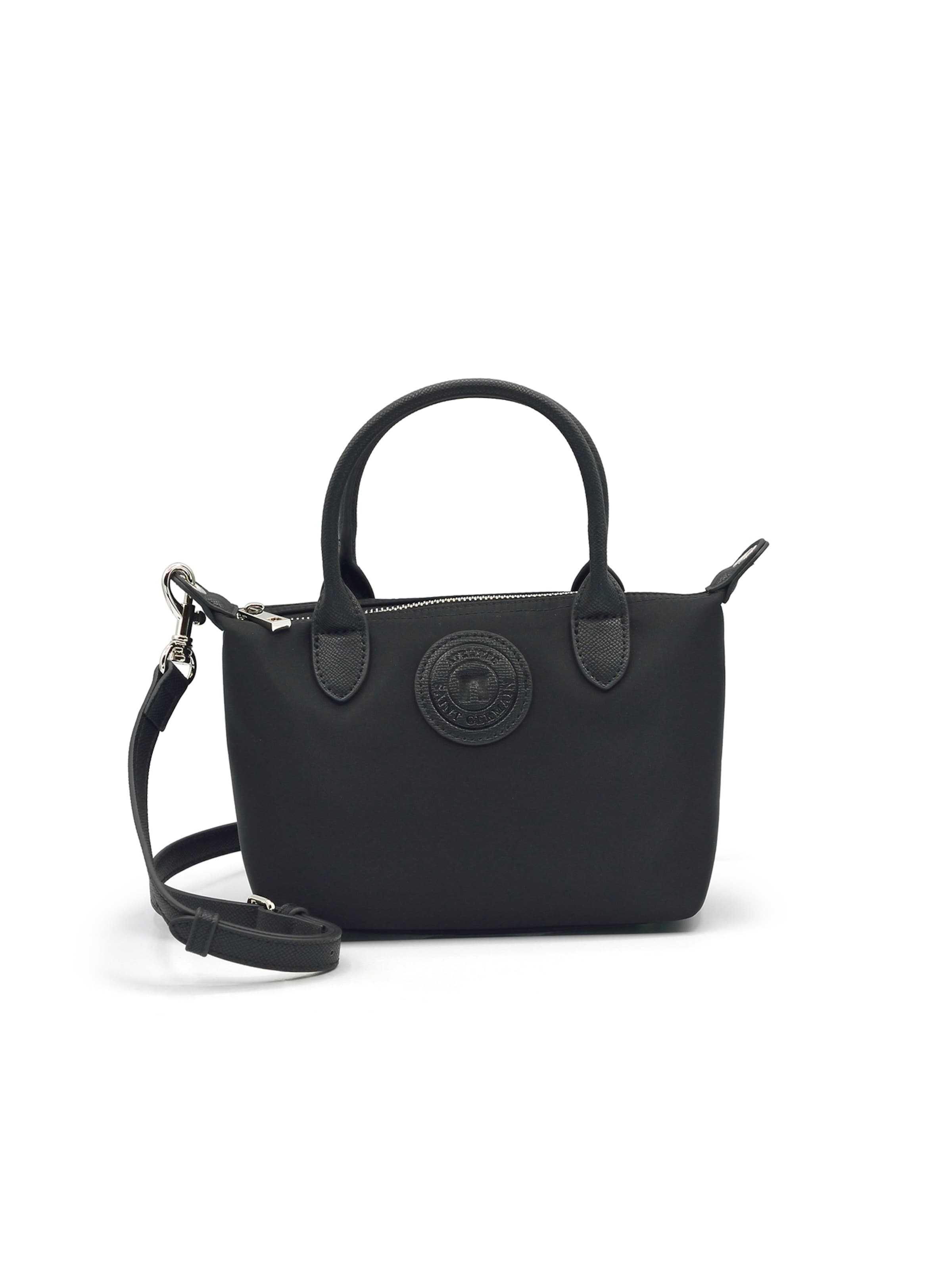 Ateliers Saint Germain - Bolso de mano 'Etretat' en negro: frente