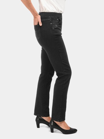 Goldner Regular Jeans 'Louisa' in Schwarz