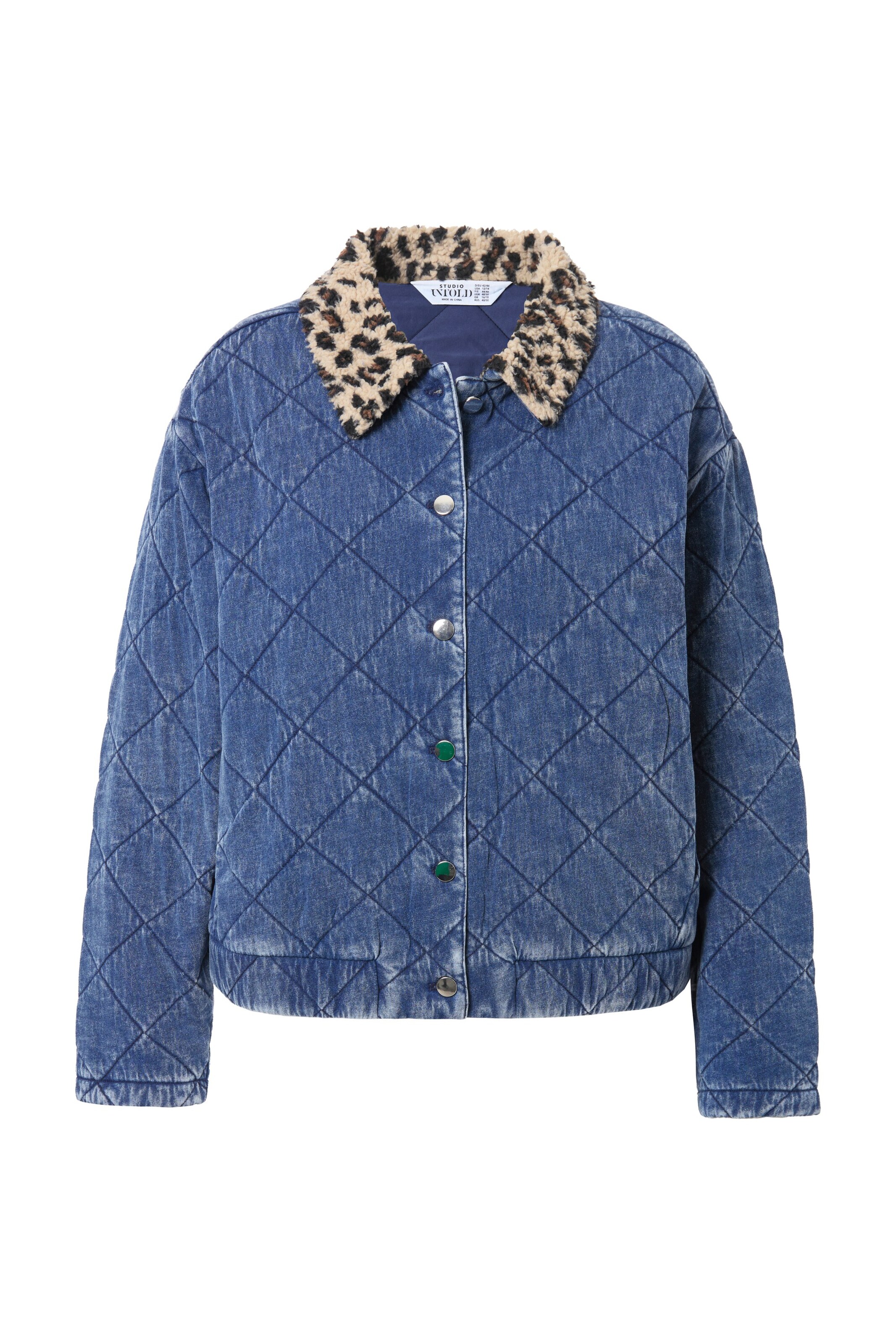 Studio Untold Winterjas in Blauw: voorkant