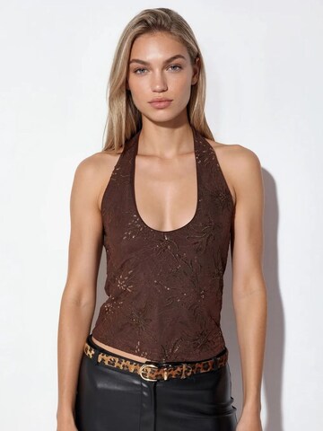 Busem Top in Brown: front