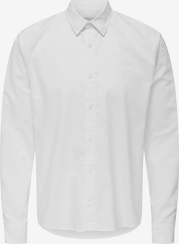 Only & Sons Regular Fit Hemd 'ONSALVARO' in Weiß: Vorderseite