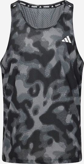 ADIDAS PERFORMANCE Functioneel shirt 'Own the Run' in de kleur Grijs / Zwart / Wit, Productweergave