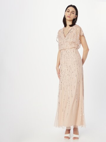 Robe de soirée 'BEADED' Papell Studio en rose : devant