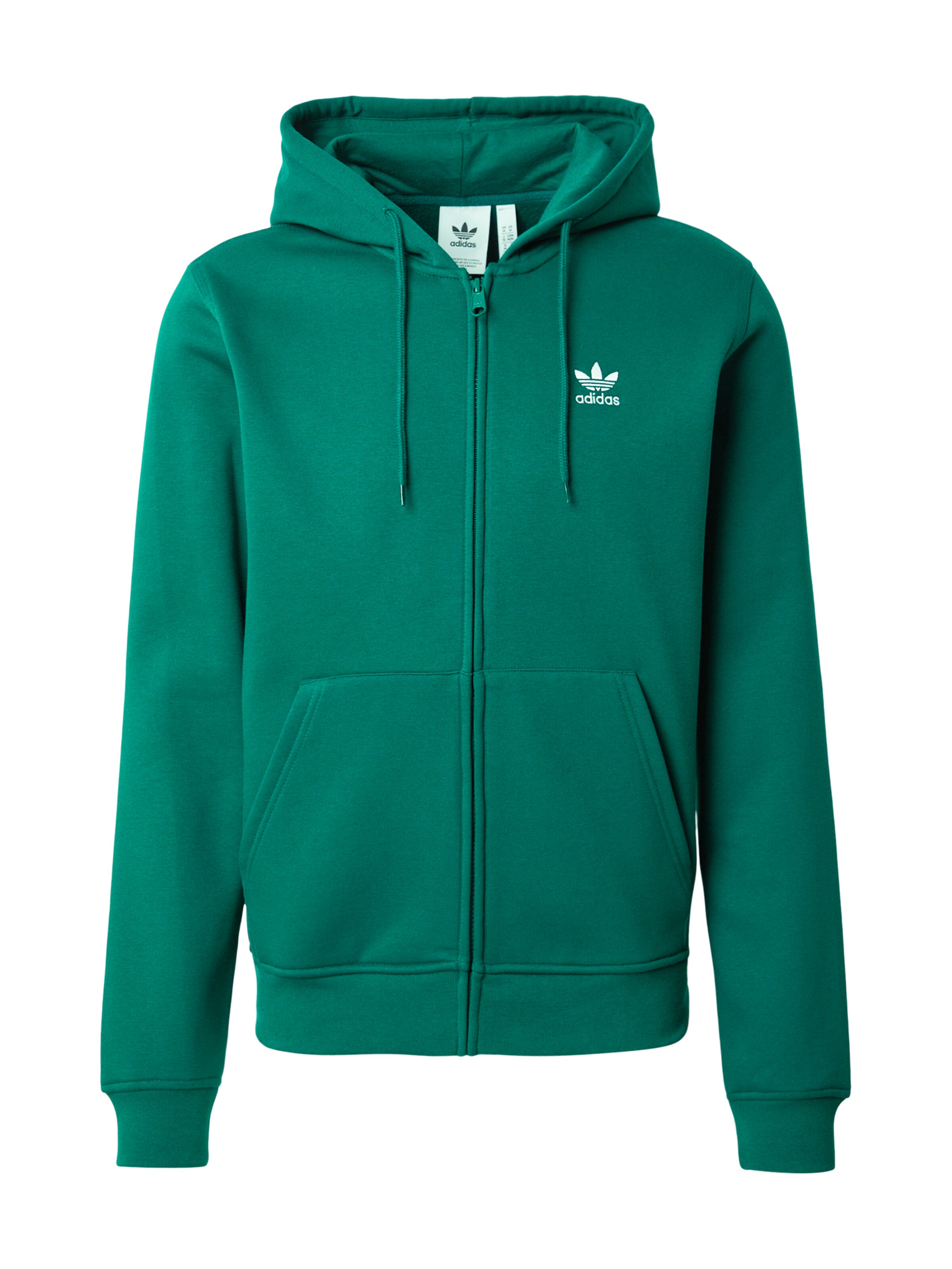 ADIDAS ORIGINALS Sweatvest 'Trefoil Essentials' in Groen: voorkant