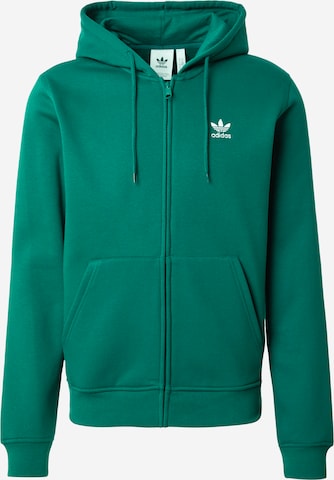 ADIDAS ORIGINALS Sweatvest 'Trefoil Essentials' in Groen: voorkant