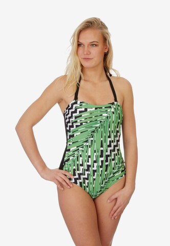 BECO the world of aquasports Bralette Swimsuit in Green: front