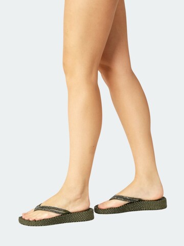 ILSE JACOBSEN Teenslipper 'Cheerful08M' in Groen: voorkant