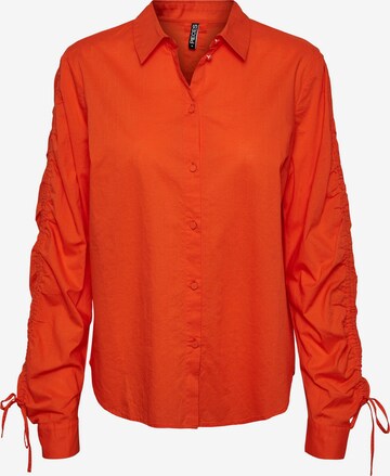 PIECES Bluse 'BRENNA' i orange: forside