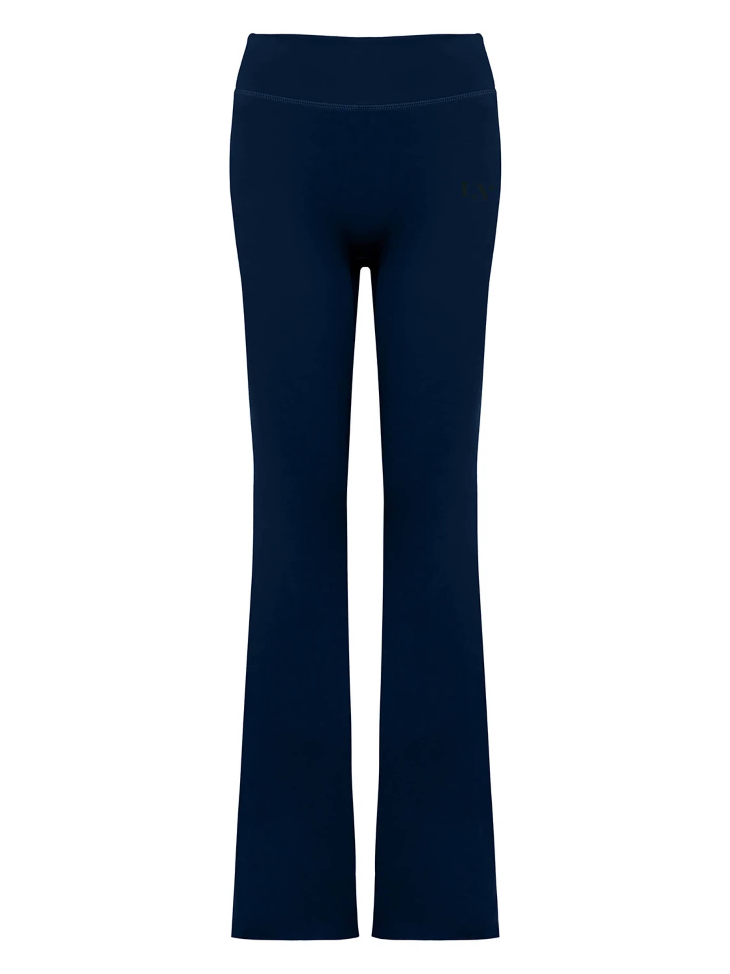 La V Flared Sportbroek 'Flared sportlegging Fleur' in Blauw: voorkant