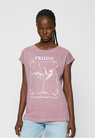 Mister Tee Shirt 'Ladies F-Word' in Red: front