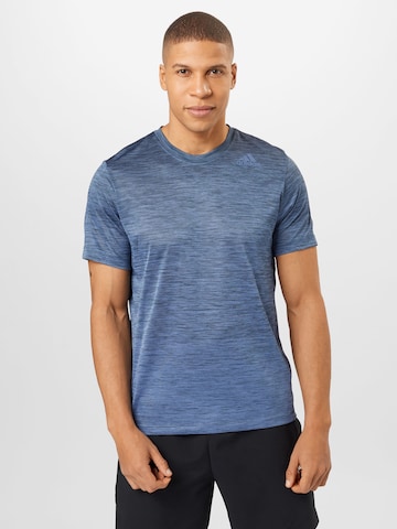 ADIDAS SPORTSWEAR Rovný strih Funkčné tričko - Modrá: predná strana