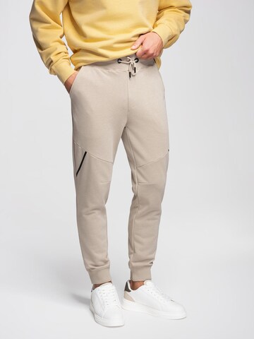 Ombre Tapered Pants in Beige: front