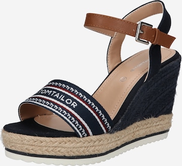 TOM TAILOR Sandals in Blue: front