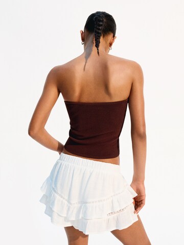 Tops en tricot Bershka en marron