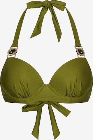 Moda Minx Bikini Top 'Amour' in Green: front