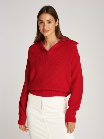 TOMMY HILFIGER Sweter w kolorze czerwony: przód