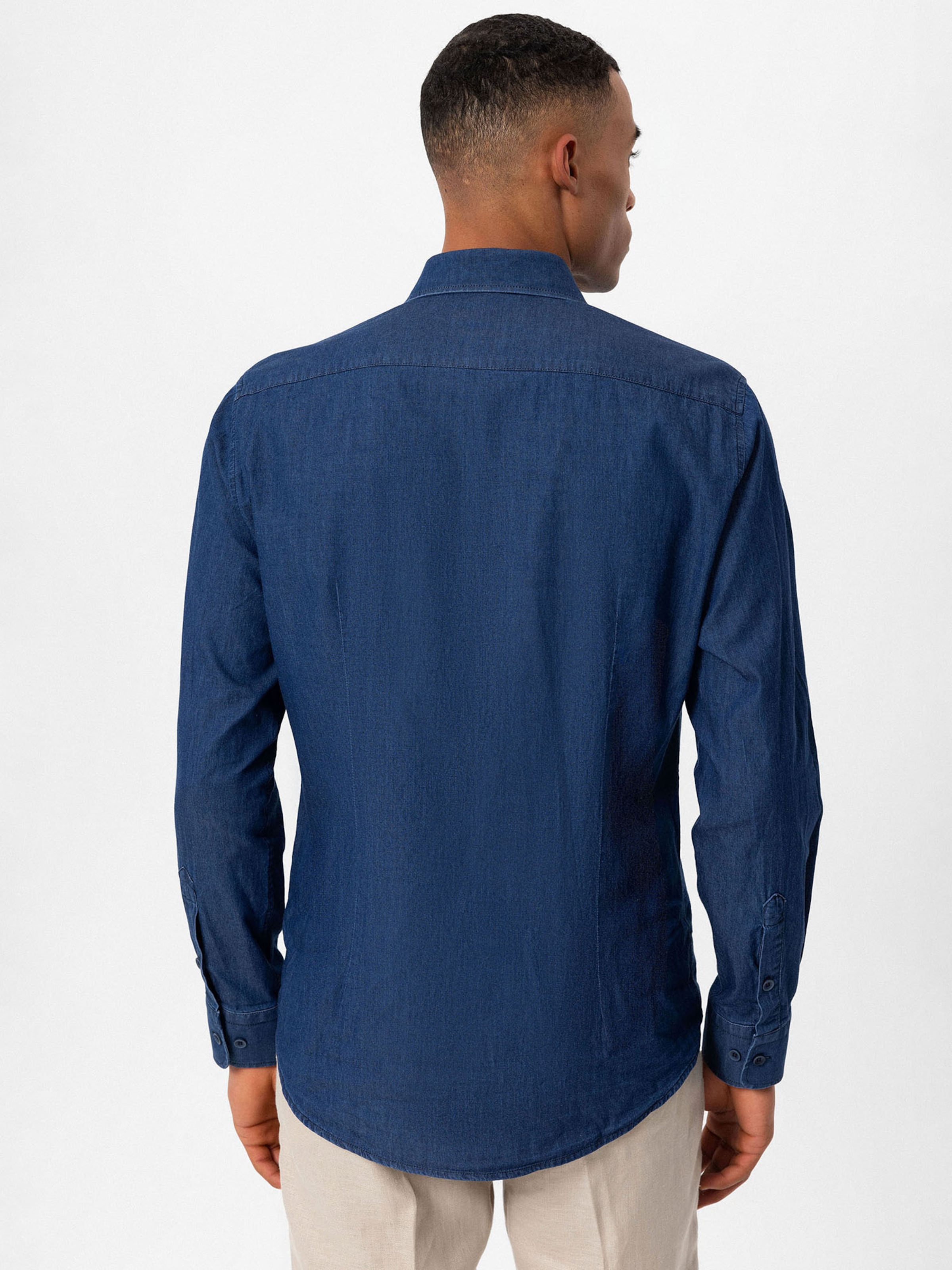 Antioch Regular fit Button Up Shirt in Blue