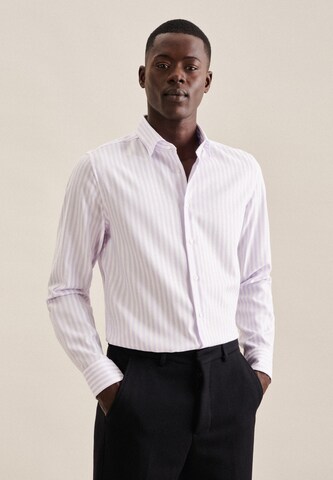 SEIDENSTICKER Regular fit Business Shirt in Purple: front