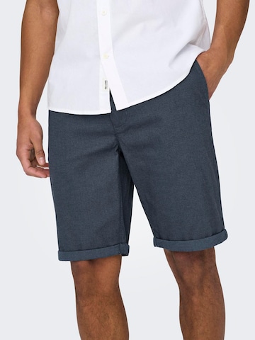 Only & Sons - Regular Calças chino 'Peter Dobby' em azul