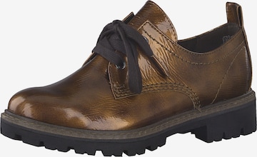 Pantofi cu șireturi de la MARCO TOZZI pe bronz: față