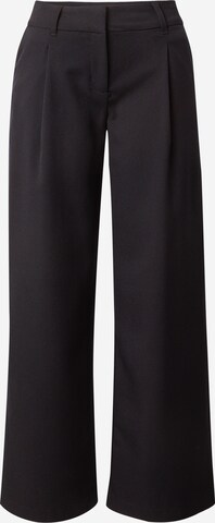 Monki - Loosefit Pantalón plisado en negro: frente