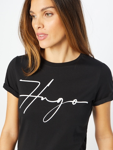 T-shirt 'The Slim Tee 17' HUGO Red en noir