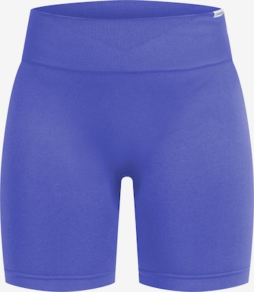 Smilodox Skinny Amaze Pro High Waist Performance Shorts in Blau: Vorderseite
