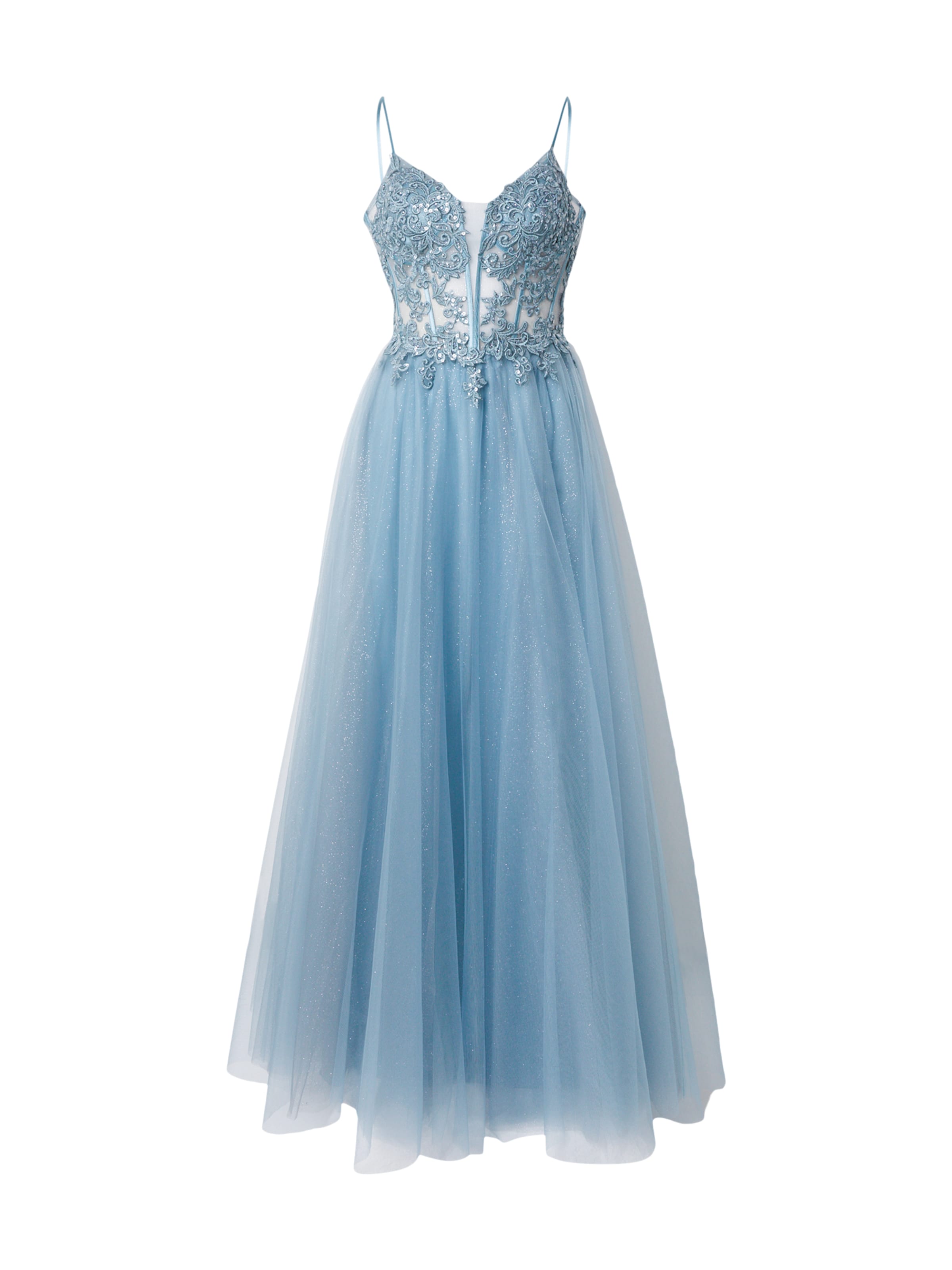 LUXUAR Festkjole i blå: forside