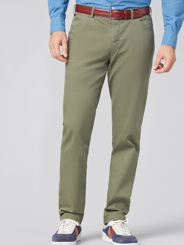Regular Pantalon chino MEYER en vert : devant