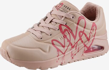 Baskets basses SKECHERS en rose : devant