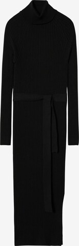 MANGO Knitted dress 'Goletac' in Black: front