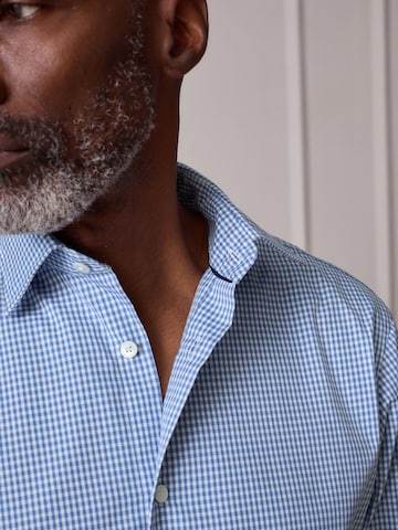 Coupe regular Chemise 'Signature' Next en bleu