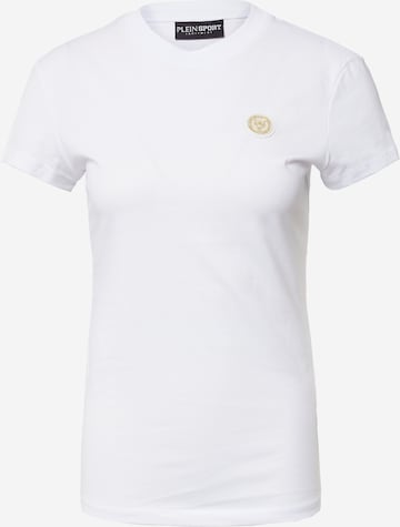 T-shirt Plein Sport en blanc : devant