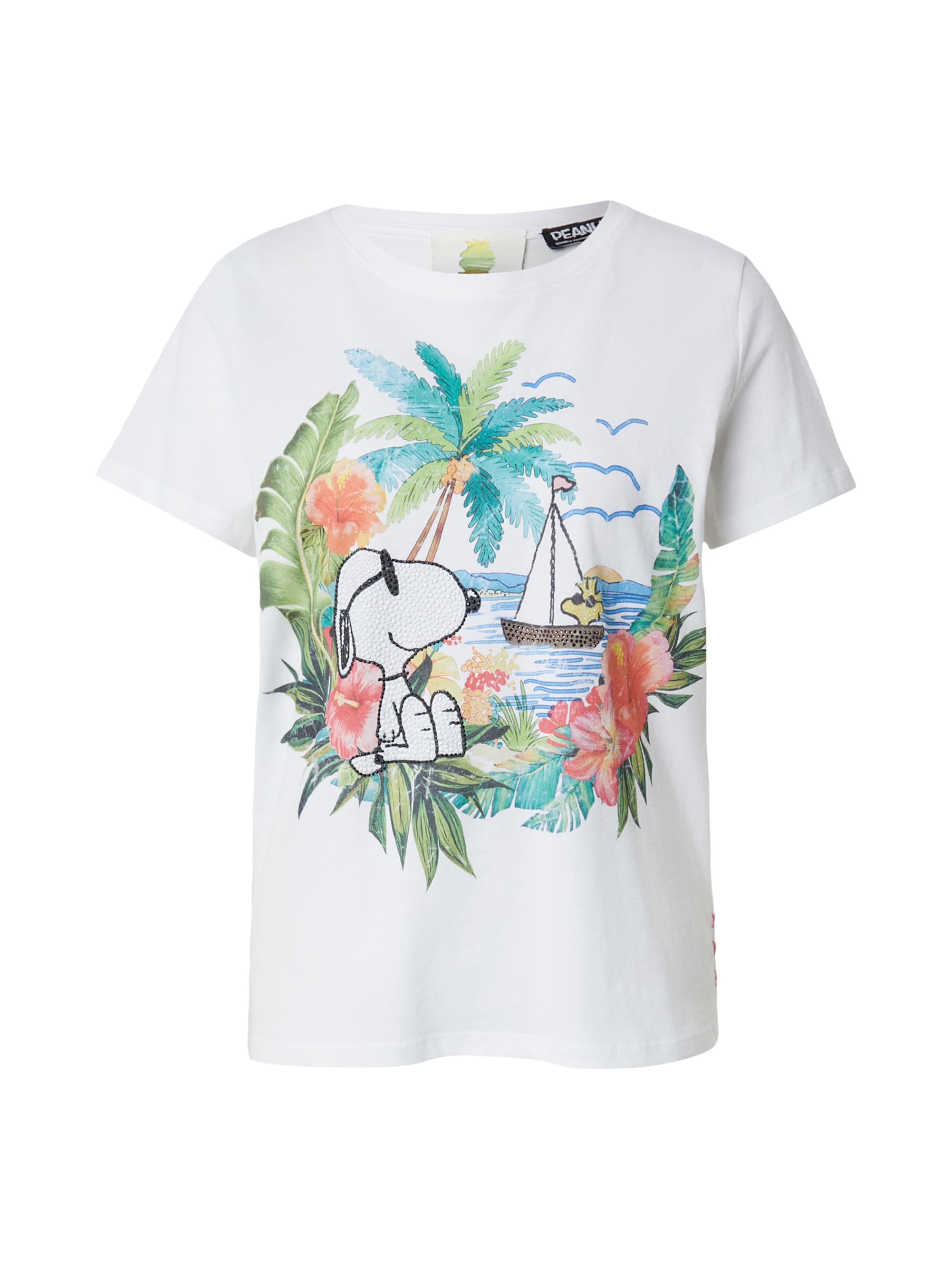 Maglietta 'Snoopy Waves' di PRINCESS GOES HOLLYWOOD in bianco: frontale