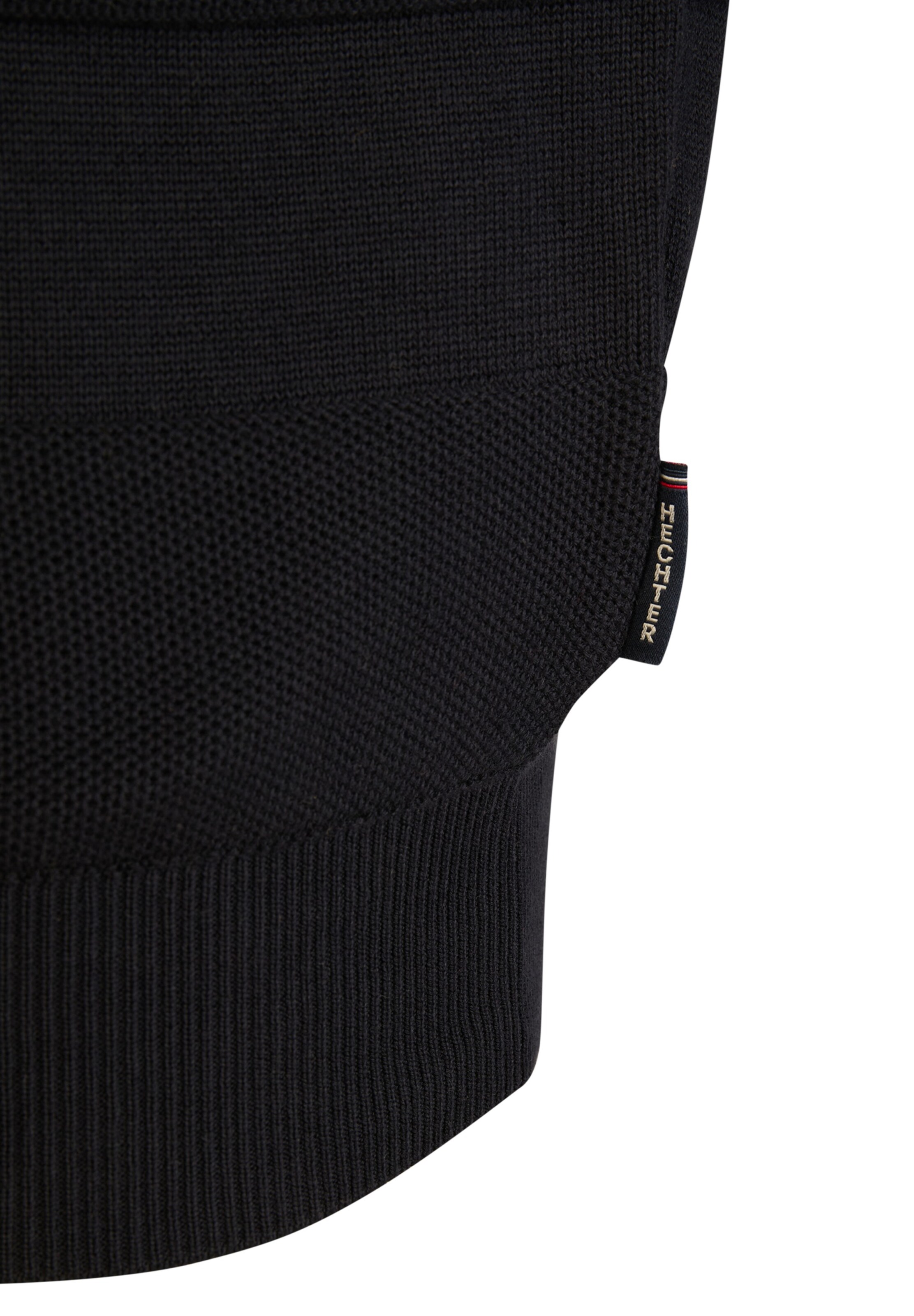 HECHTER PARIS Strickpullover 'ZIP TROYER' in Blau