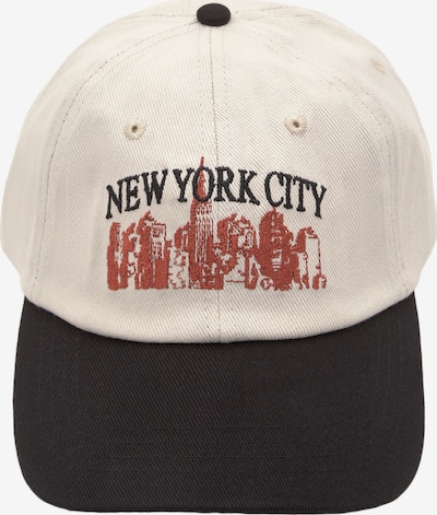 Pull&Bear Lippalakki 'SKYLINE' värissä ecru / konjakki / musta, Tuotenäkymä