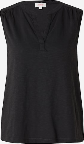 s.Oliver Blouse in Zwart: voorkant