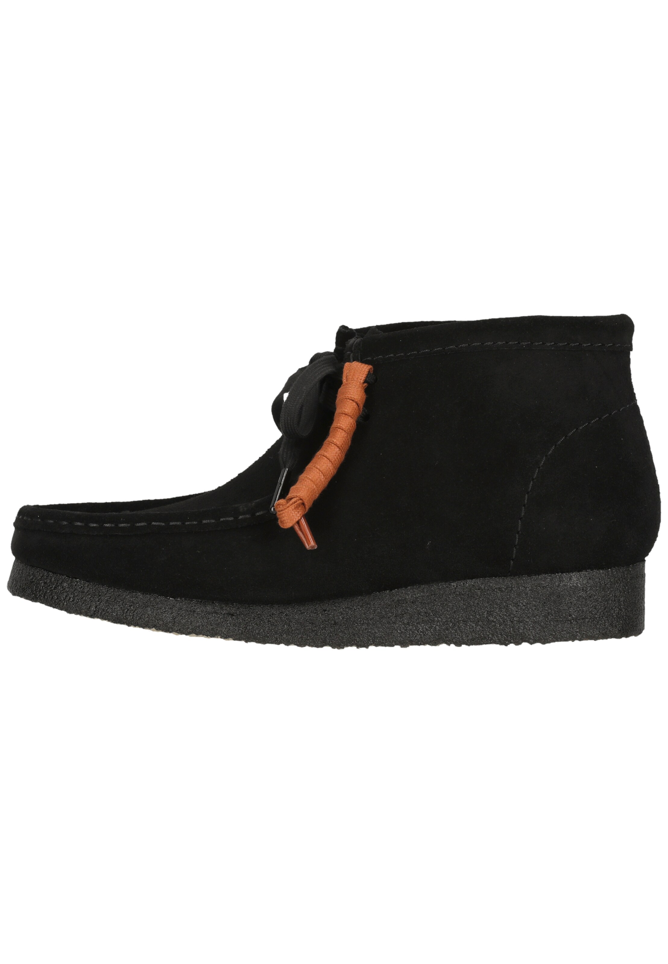 CLARKS Schnürschuhe 'Wallabee Boot' in Schwarz