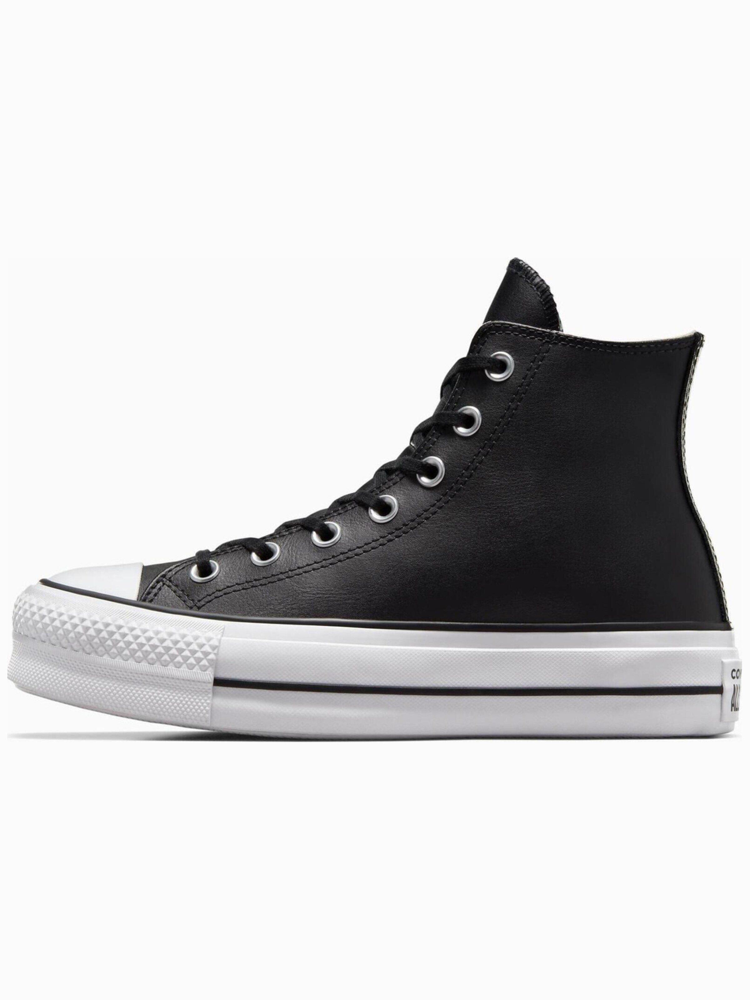 CONVERSE Sneaker high 'Converse Chuck Taylor All Star Lift Leather High Top'‌‌‌‌‌‌ in Schwarz