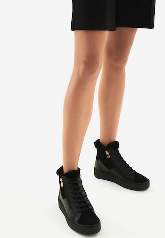 Kazar Lace-Up Ankle Boots in Black: front